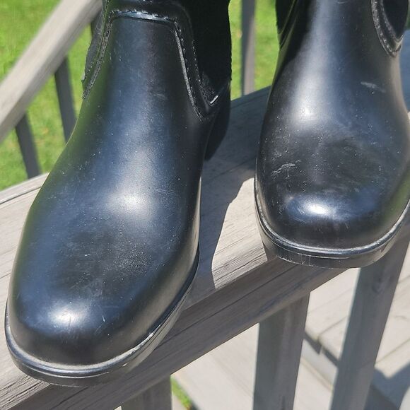 Coach Zena Black Leather & Suede Shearling-Lined Boots | Size 9 - Picture 2 of 10